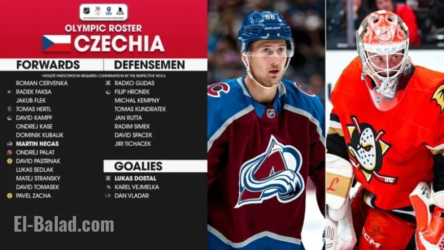 Czechia Announces Pastrnak, Hertl for 2026 Winter Olympics Roster