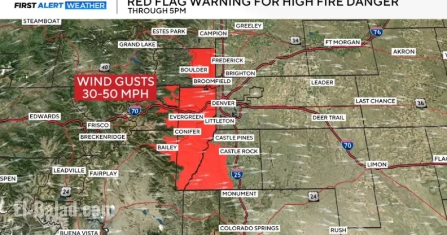 Fire Danger Intensifies Across Colorado Foothills on Tuesday