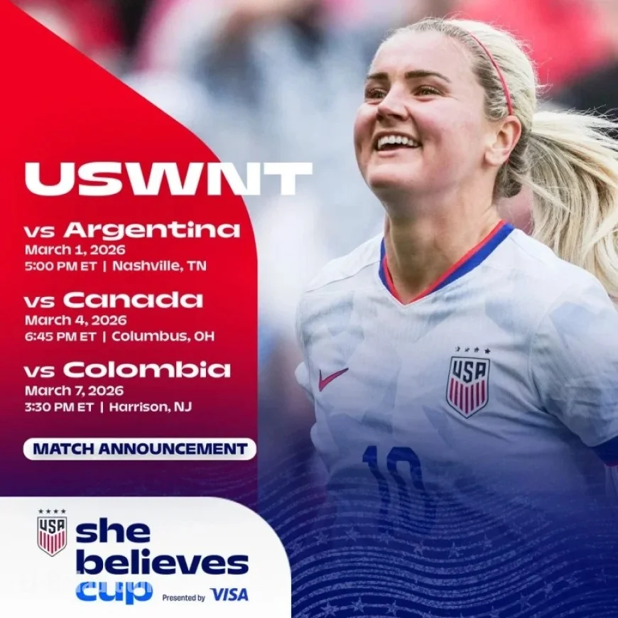 USA Faces Argentina, Canada, Colombia in 2026 SheBelieves Cup by Visa