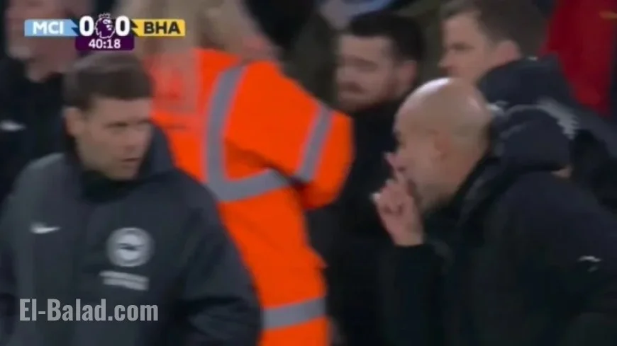 Pep Guardiola Clashes with Fabian Hurzeler During Manchester City vs. Brighton Match