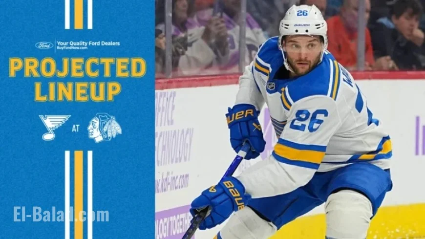 St. Louis Blues Projected Lineup for Jan. 7 vs. Chicago