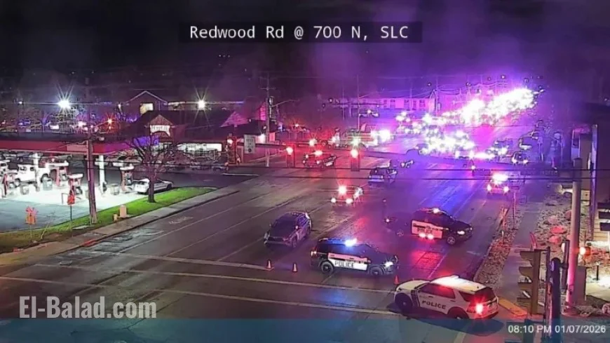 Police Respond to Major Incident on 600 North, Salt Lake City