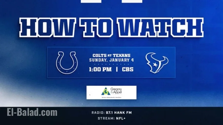 Watch Indianapolis Colts vs. Houston Texans Live on January 4, 2026
