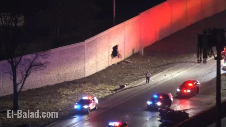 Car Crash Kills One After Breaching Barrier on I-55 in Romeoville, Illinois