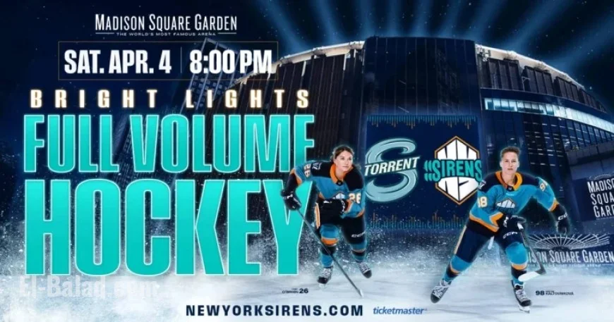 New York Sirens to Face Seattle Torrent at Madison Square Garden April 4