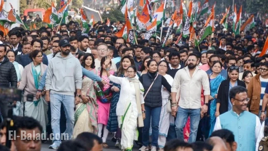 Mamata Banerjee Leads Kolkata Protest Against ED Actions