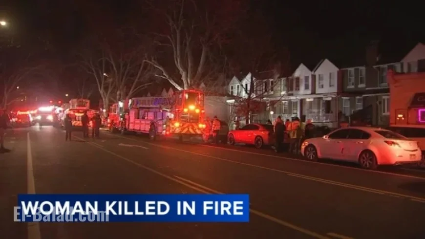Fatal Fire Claims Woman’s Life in Philadelphia’s Ogontz Neighborhood