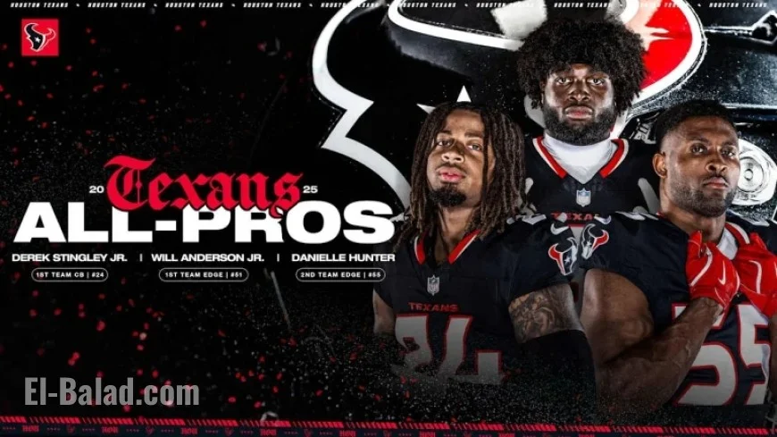 Texans’ Anderson, Hunter, and Stingley Earn AP All-Pro Honors