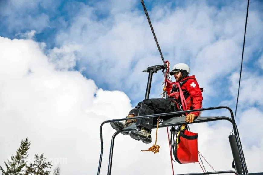 Skiers Evacuated by Rope from Chair 1 at Whitefish Mountain Resort