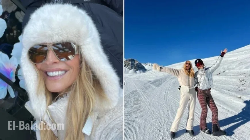 Tess Daly and Daughter Phoebe, 21, Shine on Winter Ski Getaway
