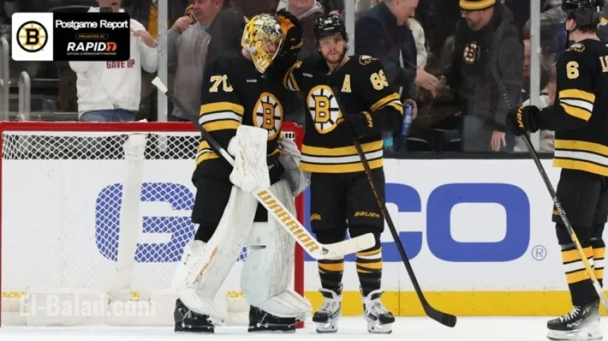 Korpisalo Leads Bruins to 4-1 Victory Against Flames
