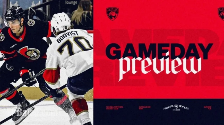 Vilmanis Makes NHL Debut as Panthers Face Senators