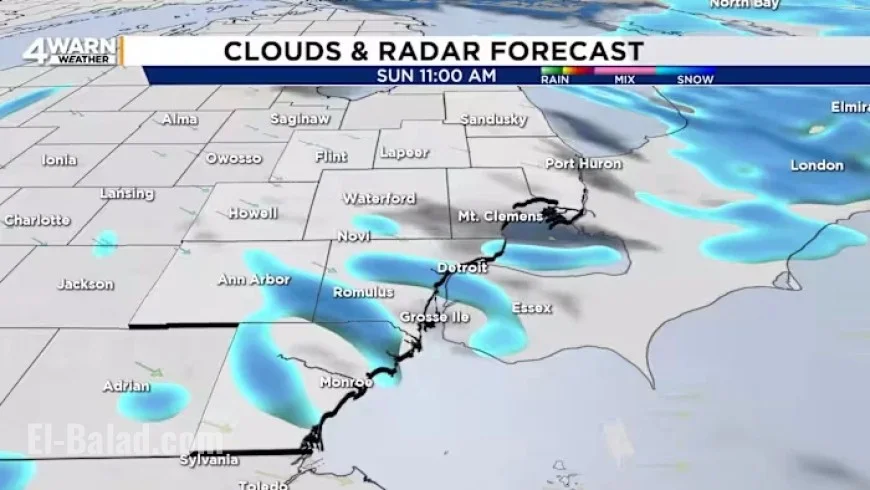 Snow Showers and Chilly Winds Forecasted for Metro Detroit Sunday