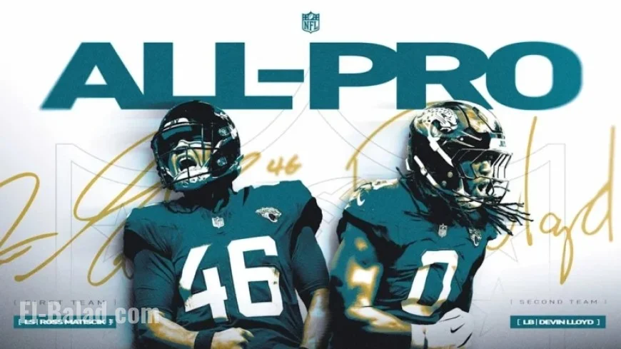 Jaguars’ Devin Lloyd and Ross Matiscik Earn 2025 AP NFL All-Pro Honors