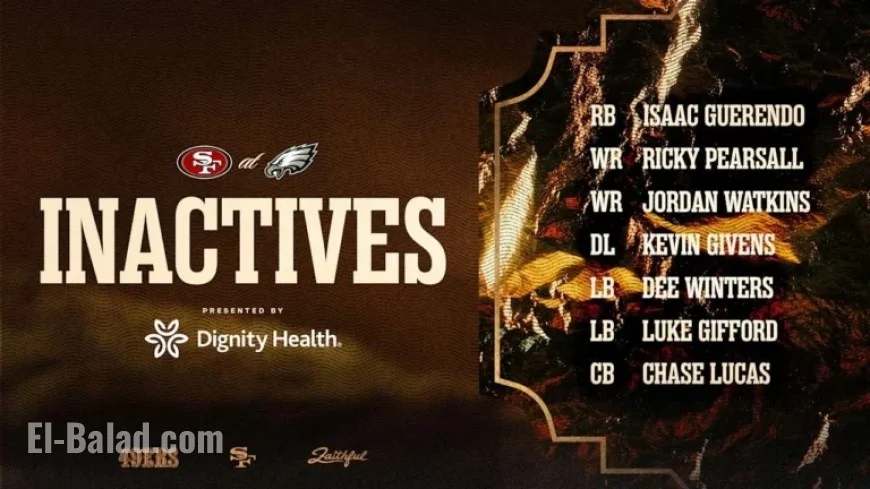 Ricky Pearsall Out, Trent Williams Active: SF vs PHI Wild Card Inactives
