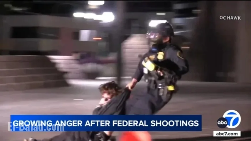 DHS Officers Confront Protesters at Santa Ana Federal Building