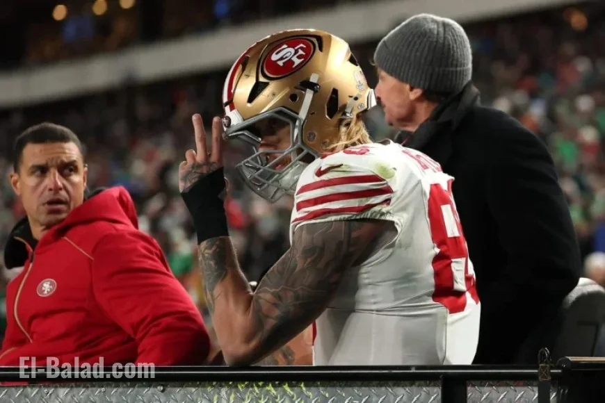 49ers’ George Kittle Sustains Apparent Leg Injury Against Eagles