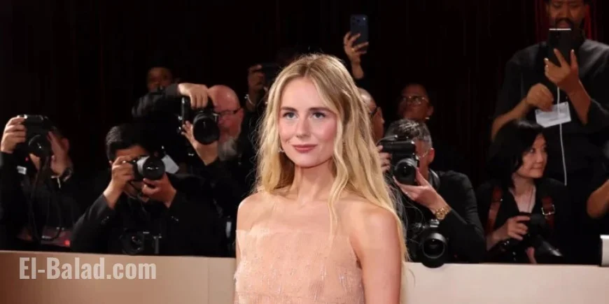 Justine Lupe Stuns in Nearly Nude Dress at 2026 Golden Globes