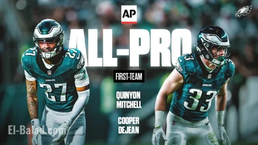 Cooper DeJean, Quinyon Mitchell Earn First-Team All-Pro Honors