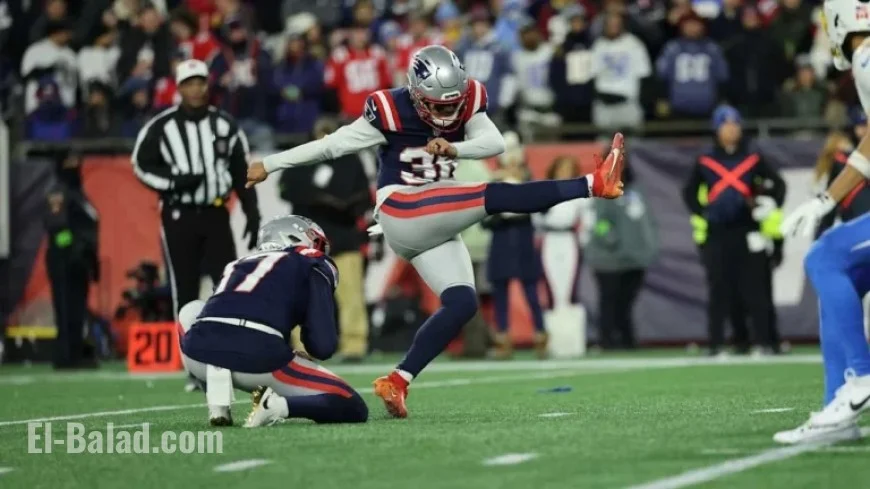 Andy Borregales’ 23-Yard FG Scores First Points for Patriots Against Chargers