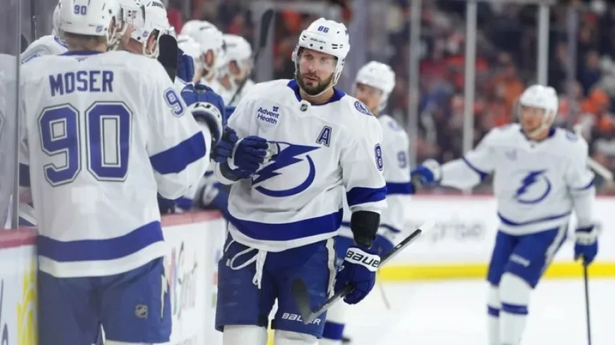 Kucherov’s 4 Points Propel Lightning to Ninth Consecutive Win Over Flyers