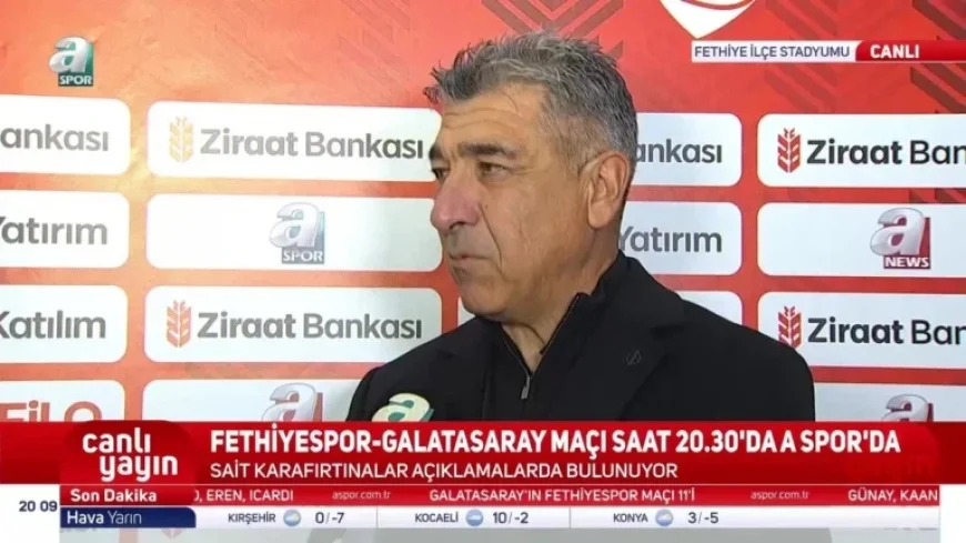 Sait Karafırtınalar Anticipates Historic Match: Watch on Fotomaç TV