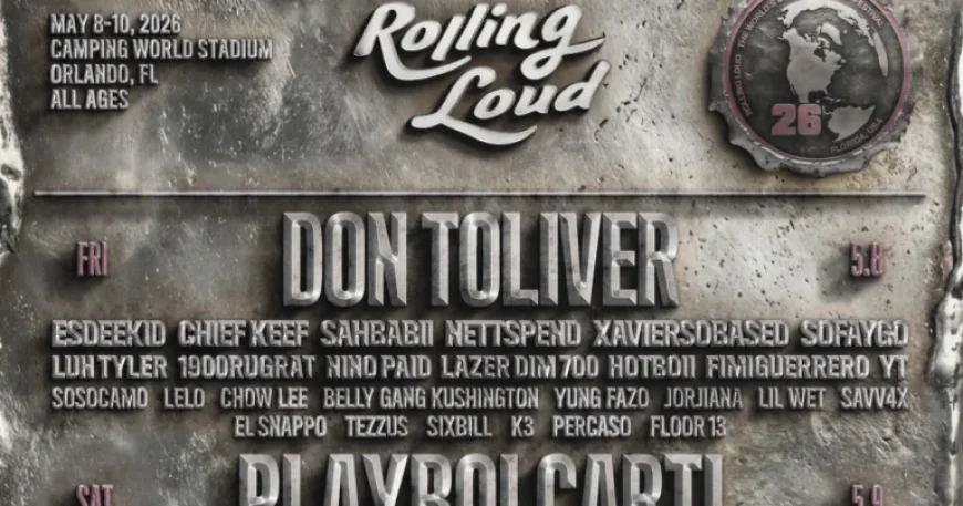 Rolling Loud 2026 US Lineup: Playboi Carti, Don Toliver, NBA YoungBoy & More