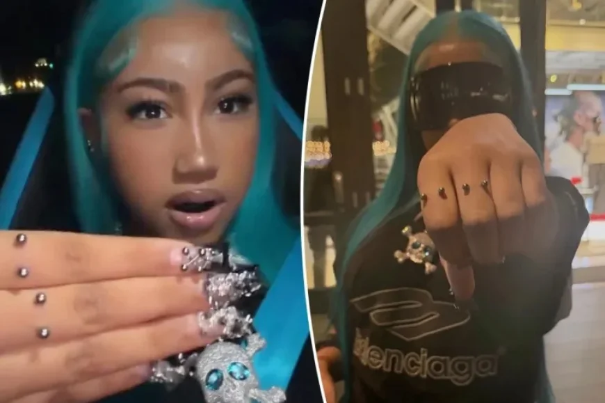 North West Defies Critics with New Second Finger Piercing