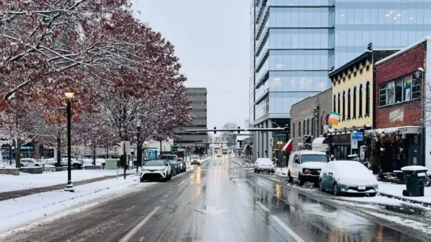 Snow Squall Hits Central KY with High Winds; More Expected