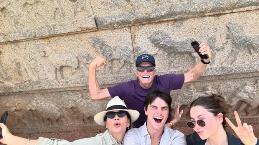 Catherine Zeta-Jones and Michael Douglas Enjoy Family Vacation with Adult Kids