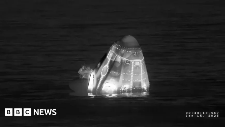 Astronauts Safely Splash Down After Space Station Medical Evacuation