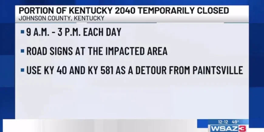 Kentucky Route 2040 Temporarily Closed