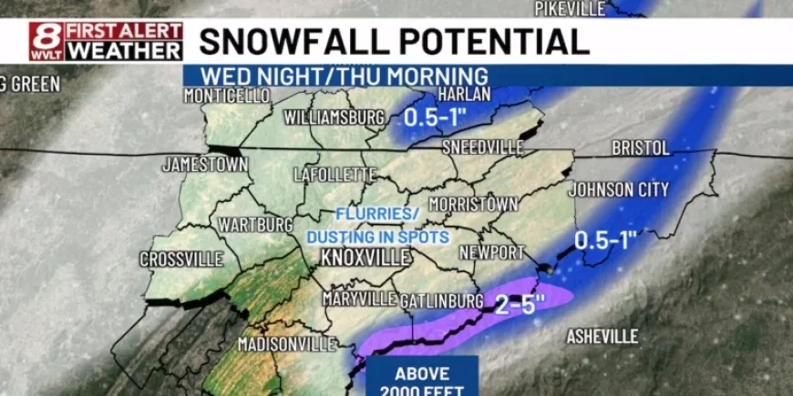 Snow Arrives as Bitter Cold Follows Thursday Rainfall