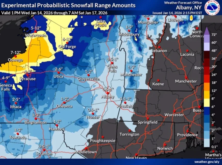 Upstate NY Snowstorm: Expected Snowfall and Start Time (Interactive Maps)