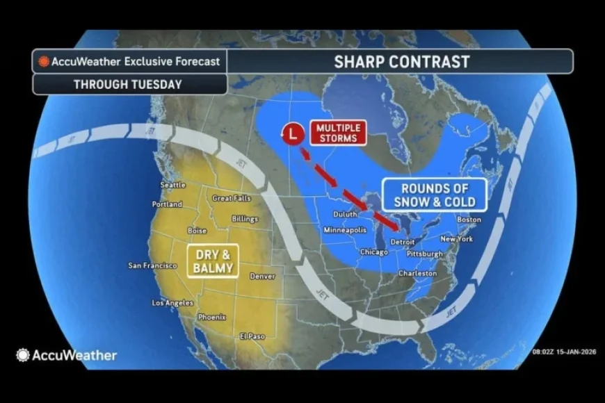 Triple Clipper Storms to Blanket Midwest and Northeast in Snow and Cold