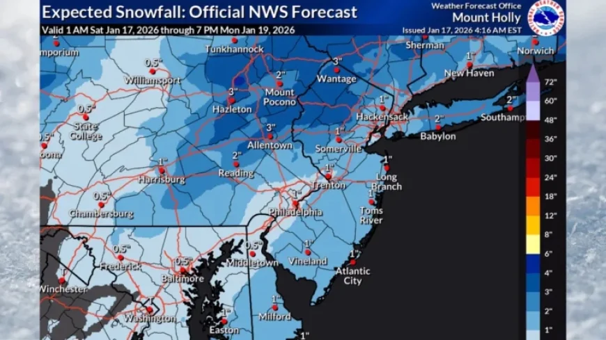 N.J. Faces Double Winter Storms: Up to 4 Inches of Snow Expected
