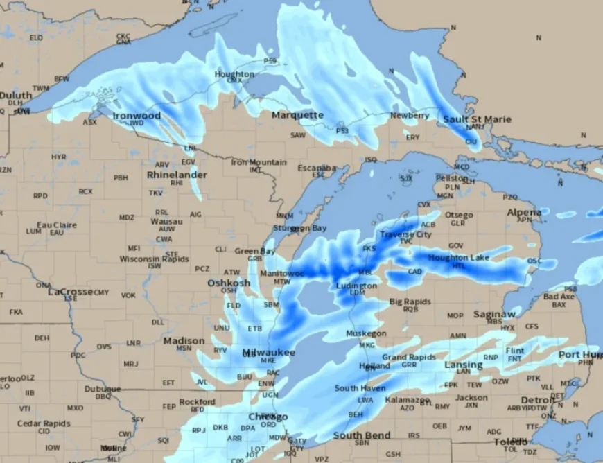 Heavy Lake-Effect Snow Hits Saturday, Up to a Foot Possible by Tuesday