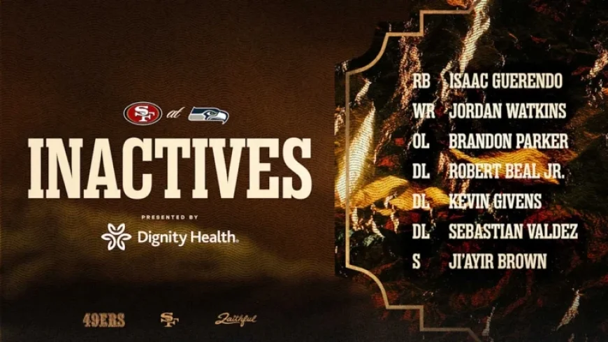 Ricky Pearsall Plays, Ji’Ayir Brown Out: 49ers vs. Seahawks Inactives List