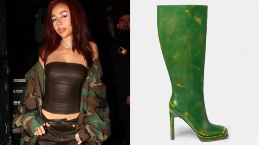 Mariah the Scientist Rocks Green Boots at Mars The Label’s 10th Party