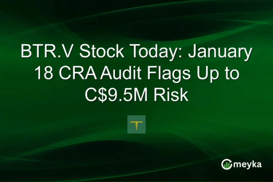 CRA Audit Highlights C$9.5M Risk for BTR.V Stock Today