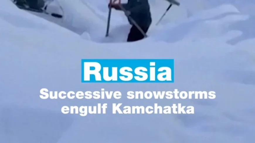 Intense Snowstorms Blanket Russia’s Far Eastern Kamchatka Region
