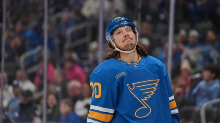 Blues’ Oskar Sundqvist Injured by Skate in Oilers Clash