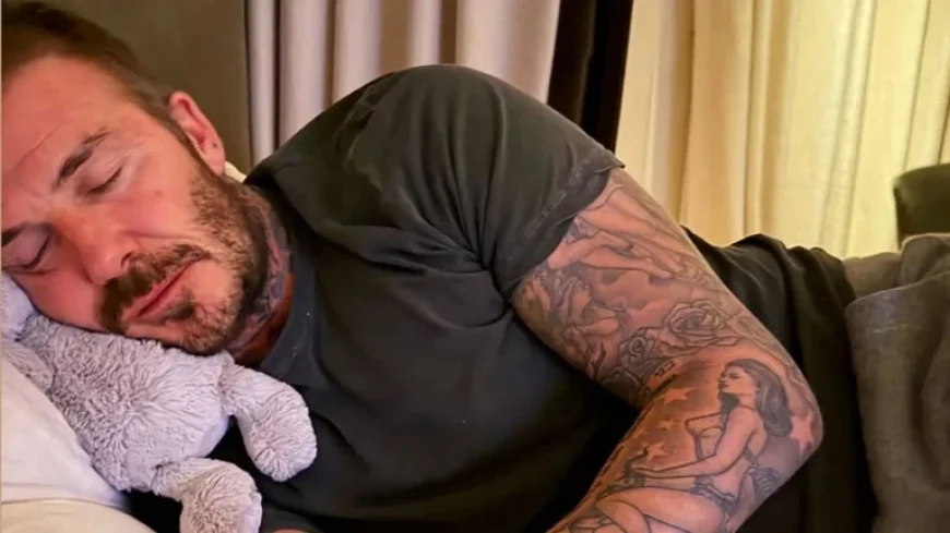David Beckham Sleeps with Toy Pillow After Dancing with Victoria and Harper