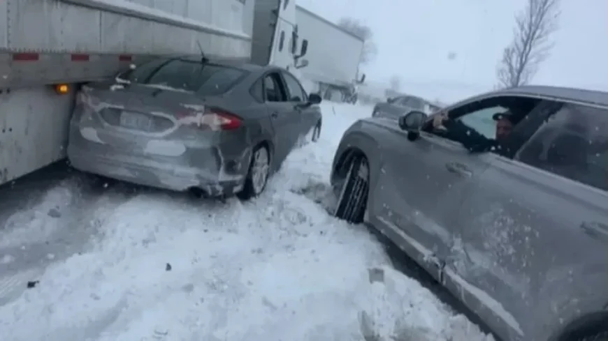 100-Vehicle Pileup Closes I-196 in West Michigan, Police Report