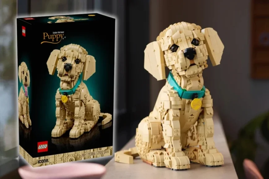 LEGO Unveils Adorable 2,102-Piece Golden Retriever Puppy Set