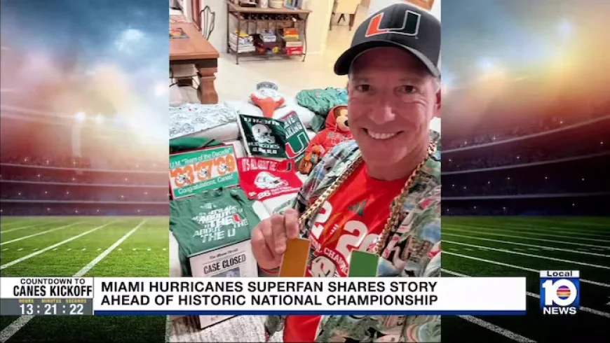 Superfan Flaunts Hurricane Collection, Gears Up for National Championship Game
