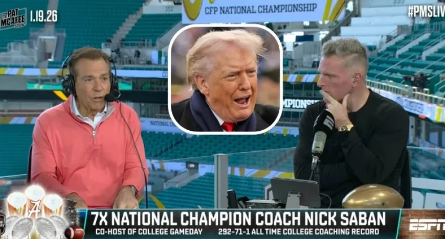 Pat McAfee Warns Trump’s Arrival Might Delay National Championship