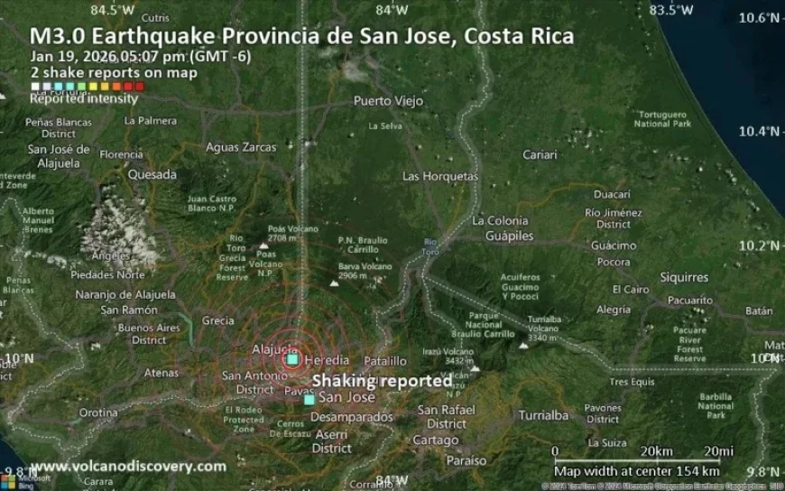 Possible Earthquake Rocks San José, Costa Rica Moments Ago