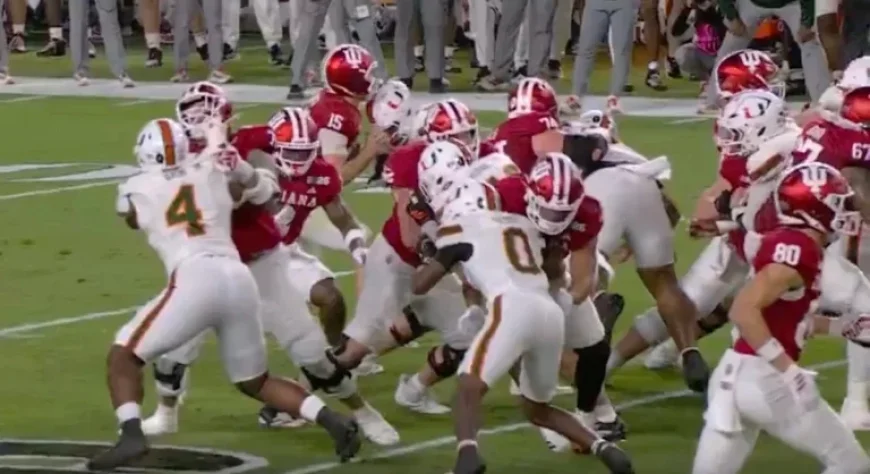 Miami’s Jakobe Thomas Avoids Targeting Penalty for High Hit on Indiana’s Mendoza