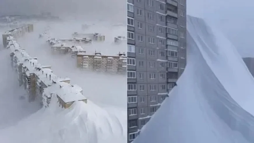 Historic Snowfall Engulfs Kamchatka Towns in Russia